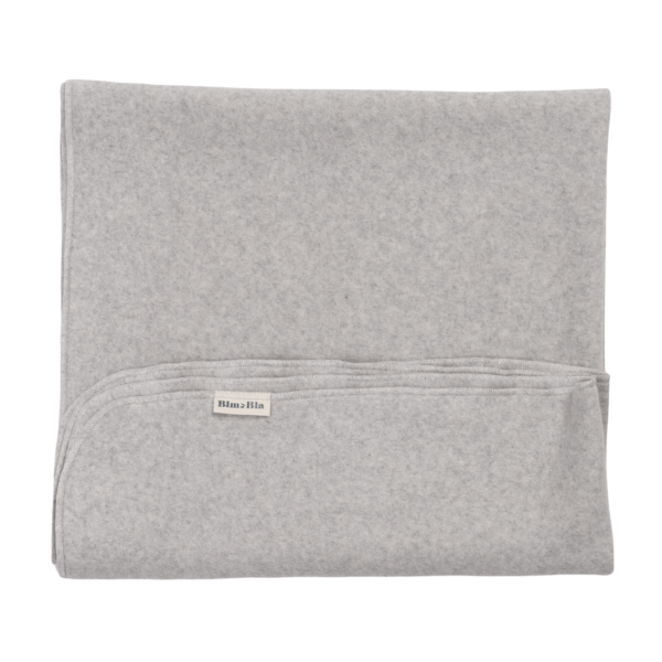 Folded fleece bio cotton blankets in gray colour