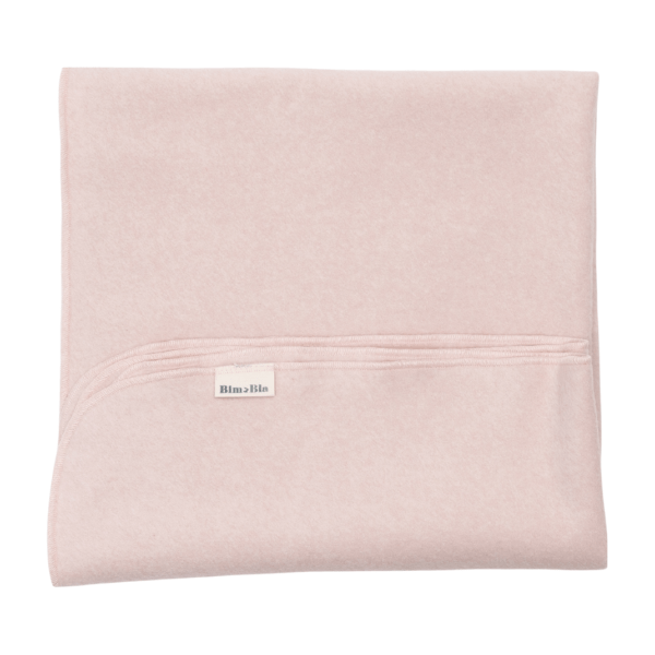 Folded fleece bio cotton blankets in pink colour