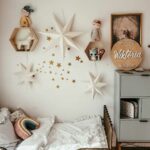 Kinderzimmer mit goldenen Sternen Wandsticker